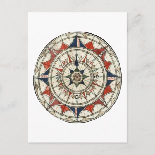 Carte Postale Rose Compass #5 (Devant)