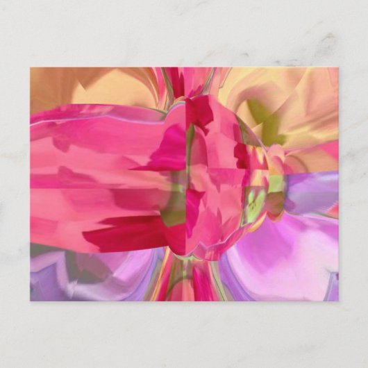 Carte Postale Rose Crystal - Rose rouge roseRose Bud n pétale (Devant)