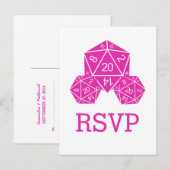 Carte postale Rose D20 Dice Réponse (Devant / Derrière)