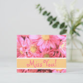 Carte postale Rose Daisy "Miss You" (Debout devant)