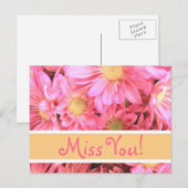 Carte postale Rose Daisy "Miss You" (Devant / Derrière)