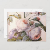 Carte postale Rose d'art vintage (Devant / Derrière)