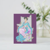 Carte Postale Rose de Chine & Perles (Debout devant)