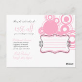 Carte postale rose de Darla de passion (Dos)