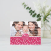 Carte postale rose de flocon de neige de Bonnes (Debout devant)