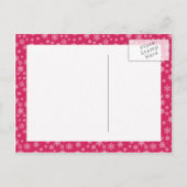 Carte postale rose de flocon de neige de Bonnes (Dos)