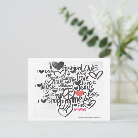 Carte Postale Rose de graffiti (Debout devant)