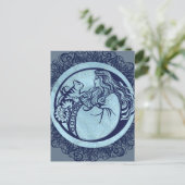 Carte Postale Rose de la déesse de chat (Debout devant)