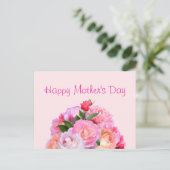 Carte postale Rose de la fête des mères (Debout devant)