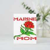 Carte Postale ROSE de la maman marine USMC (Debout devant)