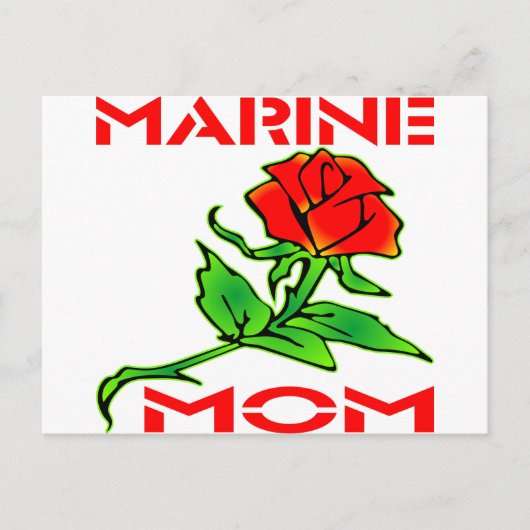 Carte Postale ROSE de la maman marine USMC (Devant)