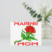 Carte Postale ROSE de la maman marine USMC (Debout devant)