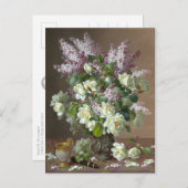Carte postale Rose De Longpré et Lilacs CC0600 Flo (Devant / Derrière)