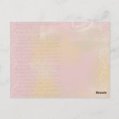 Carte Postale Rose de mariage romantique (Dos)