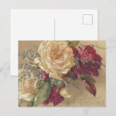 Carte postale Rose de Noël victorienne (Devant / Derrière)