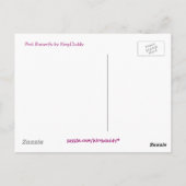 Carte postale rose de papillon (Dos)
