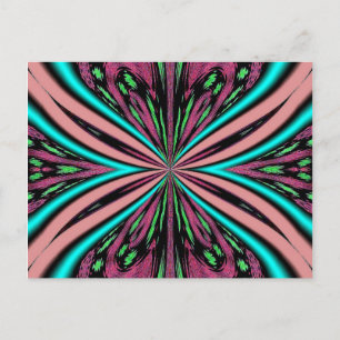 Carte postale rose de papillon