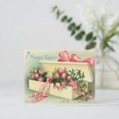 Carte postale rose de Pâques (Debout devant)