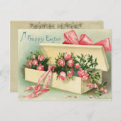 Carte postale rose de Pâques (Devant / Derrière)