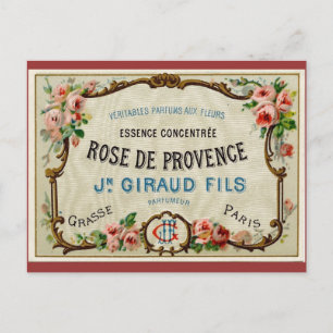 Carte Postale Rose de Provance un parfum français