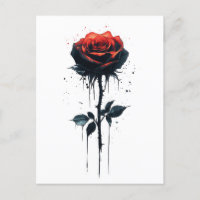 Rose de sang coulant : Art Floral Gothique