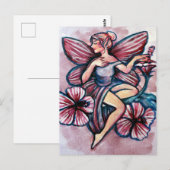 Carte Postale Rose de Sharon Hibiscus Fairy (Devant / Derrière)