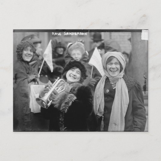 Carte Postale Rose de Suffragists Sanderman et Elizabeth Freeman (Devant)