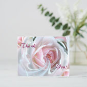 Carte Postale Rose délicat avec effets de marbre (Debout devant)
