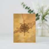 Carte Postale Rose des vents de style antique (Debout devant)