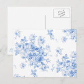 Carte postale Rose d'été du lac Emily en bleu bleu (Devant / Derrière)