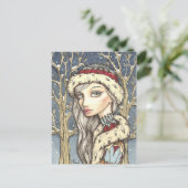 Carte Postale Rose d'hiver (Debout devant)