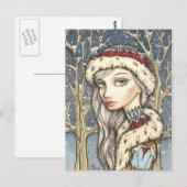 Carte Postale Rose d'hiver (Devant / Derrière)