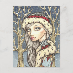 Carte Postale Rose d'hiver