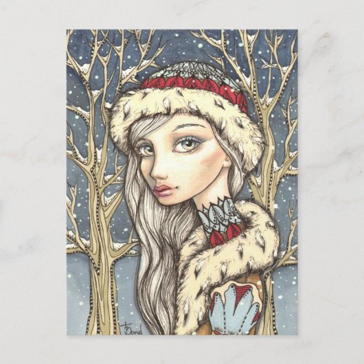 Carte Postale Rose d'hiver (Devant)