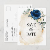 Carte Postale Rose d'ivoire de champagne blanc de la Marine Sauv (Devant / Derrière)