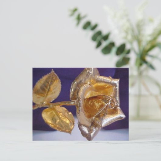 Carte Postale Rose d'or - amour éternel (Debout devant)