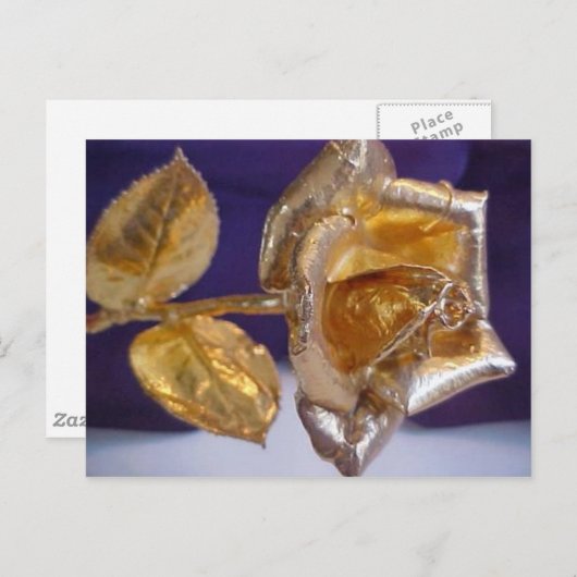 Carte Postale Rose d'or - amour éternel (Devant / Derrière)