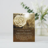 Carte Postale Rose d'or en mémoire Sympathie Merci PostCard (Debout devant)