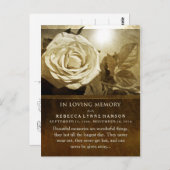 Carte Postale Rose d'or en mémoire Sympathie Merci PostCard (Devant / Derrière)