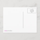 Carte Postale rose doux 16 invitation (Dos)