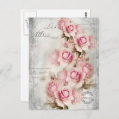 Carte postale Rose du 19e siècle (Devant / Derrière)