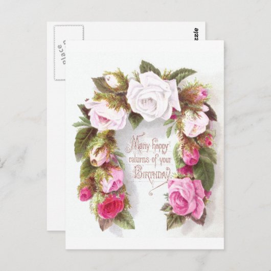 Carte Postale Rose du fer à cheval (Devant / Derrière)