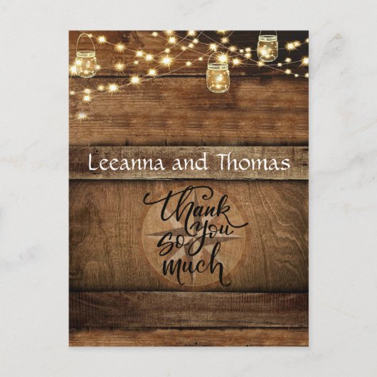 Carte postale Rose en bois de Compass Rustique (Devant)