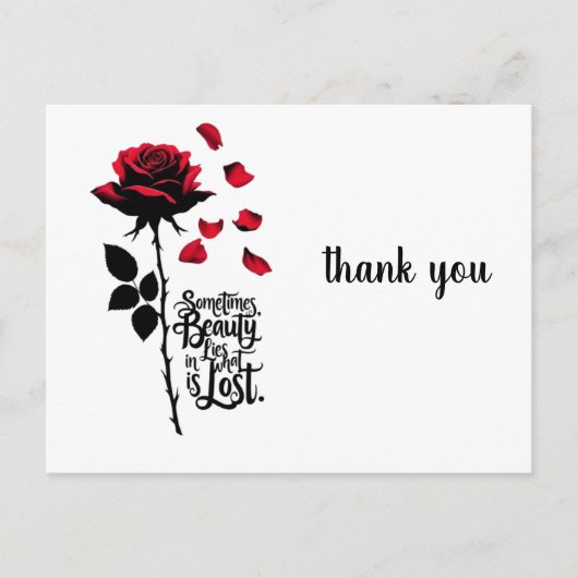 Carte Postale rose en chute (Devant)