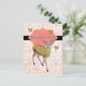 Carte postale Rose en or Merci (Debout devant)