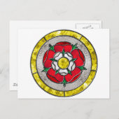 Carte Postale Rose en verre (Devant / Derrière)