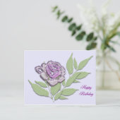 Carte Postale rose en verre à lilac (Debout devant)