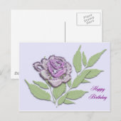Carte Postale rose en verre à lilac (Devant / Derrière)