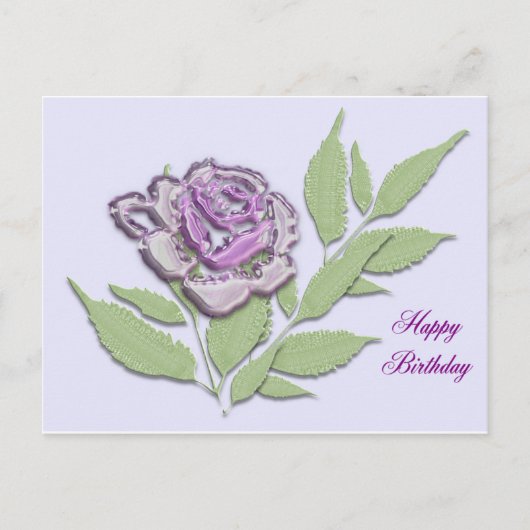 Carte Postale rose en verre à lilac (Devant)