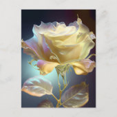 Carte Postale Rose en verre translucide - Jaune (Devant)